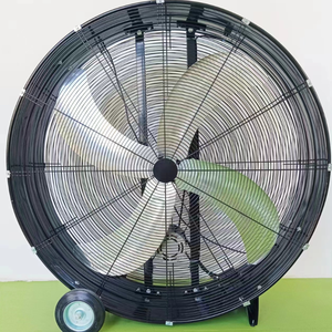 Ventilateur de refroidissement à air cylindrique en métal de 48 pouces, à quatre pales courbées, portable, 3 options, pour usage extérieur, domestique, garage, hôtel - Product Image 2