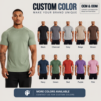 T-shirt de sport personnalisé à étiquette privée, polyester recyclé, spandex, respirant, séchage rapide, vêtements de sport pour hommes, athleisure