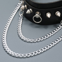 Collier ras du cou en métal et cuir style punk avec chaîne à maillons, collier de soumission sexy pour femmes et filles, idéal pour les fêtes ou comme cadeau
