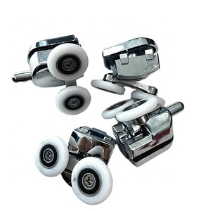 Accesorios de aluminio, rodamientos de <span class=keywords><strong>ruedas</strong></span>, <span class=keywords><strong>ruedas</strong></span> de rodillo de ducha, fábrica de aluminio, colgador de vidrio para cuarto de ducha, rodillo para puerta de Ducha - Product Image 2
