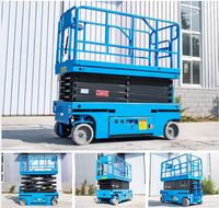 Hengwang Mini-élévateur à ciseaux électrique hydraulique 300 kg, 4-12 m, sur chenilles, autopropulsé, en acier allié, pour entrepôt et usage domestique