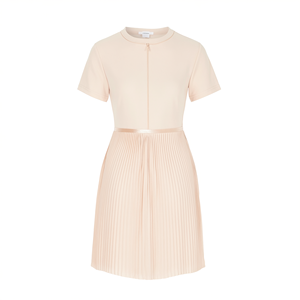 Women's Pleated Midi <b>Dress</b> Short Sleeve Casual A-line Woven <b>Dress</b> <b>Spring</b> Summer - Product Image 2