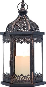 חי קטן מרוקקי זהב נר אורמה זהב עתיק פנס נר מרוקקי - Product Image 6