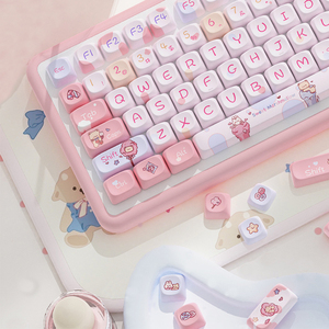 Tùy Chỉnh Anime Dễ Thương 3D In Bàn Phím Mũ Cá Nhân Gốm Pbt Vịt Gmaing Mini Trong Suốt Key Mũ Cơ Khí Keycap - Product Image 4