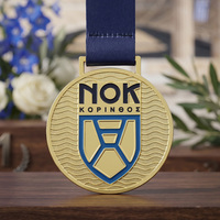 Op maat gemaakte emaillemedaille, gestanst, met textuur, van zinklegering, verguld, 2D logo-letter, op maat gemaakte metalen medailles voor clubevenementen