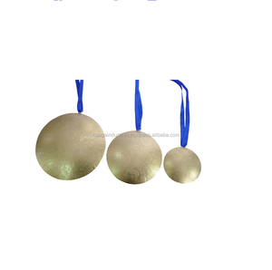 METAL ROUND CIRCLE CHRISTMAS HANGING ORNAMENT HIGH QUALITY METAL CHRISTMAS <b>TREE</b> DECORATION - Product Image 1