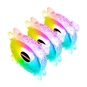 Ventilateurs de PC <span class=keywords><strong>RGB</strong></span> pour jeux <span class=keywords><strong>COOLMOON</strong></span>, support OEM, kit de ventilateurs de refroidissement pour boîtier d'ordinateur, silencieux, cadre en plastique de type diamant, ventilateur <span class=keywords><strong>RGB</strong></span> de 120 mm - Product Image 2