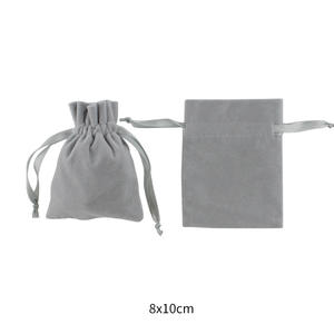 Offre Spéciale personnalisé logo imprimé noir sac à cordon bijoux pochette en velours - Product Image 6