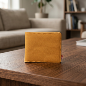 Leo Torresi Stylish Genuine Polyester <b>Wallet</b> with <b>RFID</b> for Men- Yellow - Product Image 1