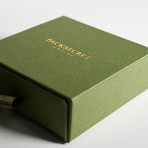 Packsecret คุณภาพสูงกระดาษแข็งสีเขียวแหวนต่างหูสร้อยคอจี้ชุดเครื่องประดับบรรจุภัณฑ์กล่องลิ้นชักที่มีโลโก้ - Product Image 5