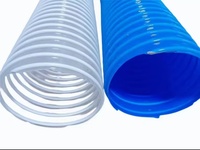 Tuyau de ventilation flexible en PVC/PU pour aspiration industrielle, en spirale, transparent, avec fil de cuivre