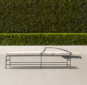 Chaise longue <span class=keywords><strong>de</strong></span> jardin, design <span class=keywords><strong>simple</strong></span>, cadre en aluminium forgé durable, mobilier <span class=keywords><strong>de</strong></span> salon - Product Image 5