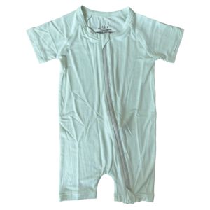 Combinaison bébé en bambou en gros, manches courtes, fermeture éclair bidirectionnelle, écologique, unisexe, nouveau-né à 1 an, vêtements pour enfants - Product Image 4