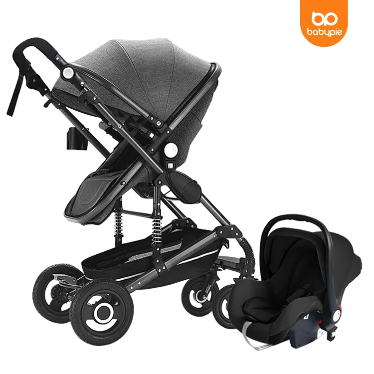 Sillas de Paseo para Bebe Factory Wholesale Colored 3 in 1 Baby Car Seat and Stroller Set