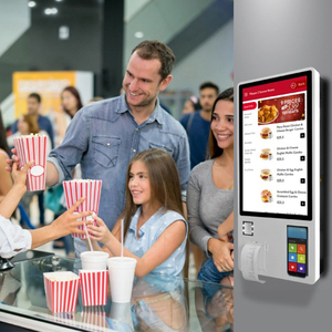 Tự dịch vụ <span class=keywords><strong>kiosk</strong></span> cho restauants hệ thống thu ngân của siêu thị 21.5/24/27 inch Ultra Slim thép không gỉ dọc tường treo - Product Image 3