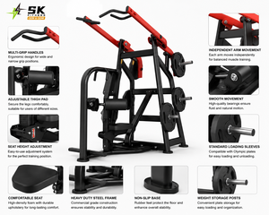 Máquina de Polea para Ejercicios de Espalda SK Commercial Plate Loaded Lat Pulldown, Equipo de Gimnasio para Entrenamiento de Fuerza, Equipo de Ejercicio de Alta Precisión - Product Image 2