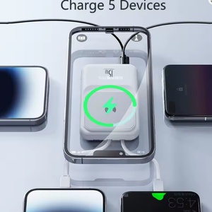 Station d'alimentation portable 20000mAh 15W double USB Type-C à charge rapide avec technologie GaN sans fil DC et batterie Li-Polymère – Pack d'urgence - Product Image 2