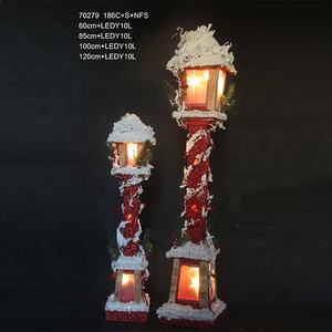 Farola LED de madera hecha a mano <span class=keywords><strong>para</strong></span> uso en interiores Farola de jardín <span class=keywords><strong>para</strong></span> vacaciones Navidad Fábrica al por mayor - Product Image 5