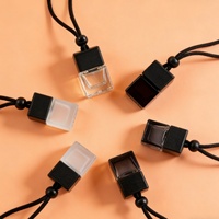 Flacon diffuseur de parfum vide en verre pour voiture 5ml/8ml/10ml, sérigraphié, à suspendre, avec bouchon couronne, pour huiles essentielles