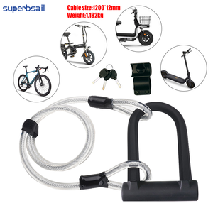 Superbsail vélo U Lock <span class=keywords><strong>vtt</strong></span> vélo de route <span class=keywords><strong>cadenas</strong></span> 2 clés antivol sécurité moto Scooter cyclisme serrure vélo accessoires - Product Image 6