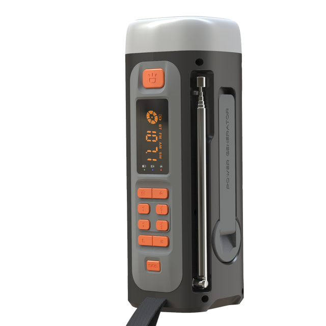 Portable Mini USB MP3 Wireless Flashlight Outdoor Solar Powered Hand Crank Radio with Dynamo LED Display AM FM WB SOS Alarm