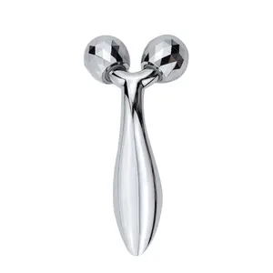 private label Waterproof silver Face Lifting thin firming Y-Shape 3d facial massager