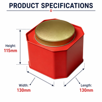 Boîte cadeau élégante en métal hexagonal