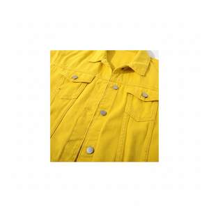 Veste en jean boutonnée de style doux haut de gamme OEM, nouvelle mode automne-hiver, lavée vintage pour femmes - Product Image 1