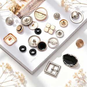 Boutons à tige métalliques personnalisés, plaqués or antique, ronds et carrés, boutons décoratifs à pression pour accessoires vestimentaires - Product Image 4