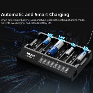 <span class=keywords><strong>Xtar</strong></span> mx8 8-חריצים 0.5a/1a qc pd USB-C יציאת נטענת 1.2v ni-mh aaaa 1.5v 14500 <span class=keywords><strong>18650</strong></span> מטען 21700 lion מטען - Product Image 4