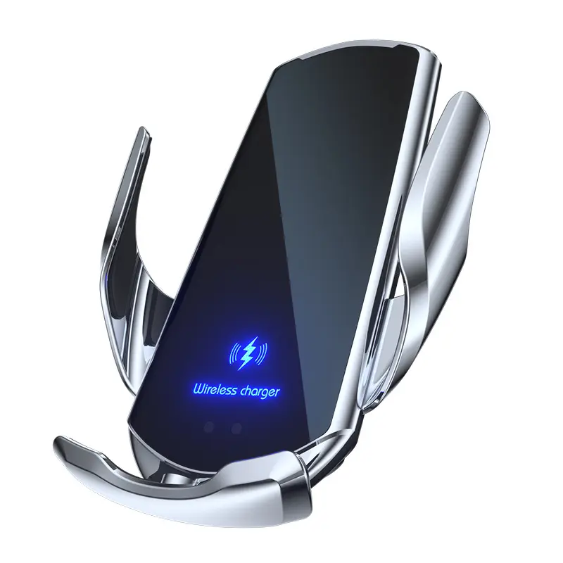 New Arrival Smart Coil, Induction 15W Fast Charging Qi Wireless Charger Car Mount Mobile Phone Holder/