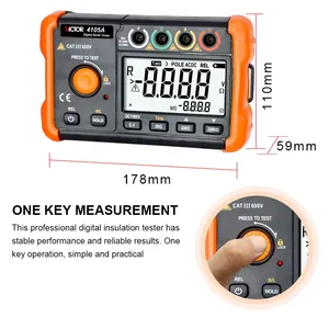 VC4105A Digital Earth Resistance Tester, Manual Range 0-2000Ω, DC 1500V Ground Resistance <b>Meter</b> <b>For</b> Electrical Engineering - Product Image 4