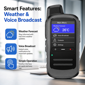 Talkie-walkie portable Freedomgo FM-600 GPS 4G POC avec haut-parleur externe, portée de 5000 km, batterie amovible résistante, carte SIM - Product Image 2