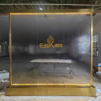 Nouvelle Fontaine à Eau LED Moderne en Acier Résistante aux Intempéries, Design Cascade, Autonome, pour Décoration Extérieure et Intérieure