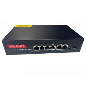 Gigabit 6 Ports 48v CCTV Network Ethernet PoE Switch 48V 10/100/1000M Network Switch
