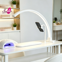 Nouvelle Lampe à Ongles Demi-Lune de Luxe avec Repose-Bras, LED Réglable et Dimmable, pour Salon de Manucure