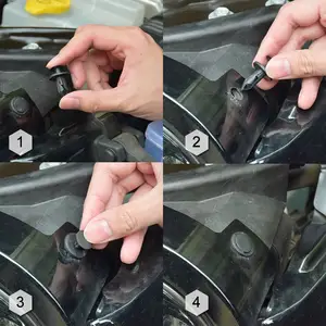 Accessori per Auto universali Clip per porta paraurti per carrozzeria Clip in plastica per fissaggio automatico di tipo Push nero