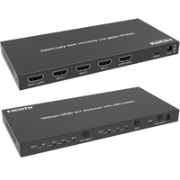 Conmutador HDMI 4x1 de 18Gbps con función ARC EARC, conmutador multivisor HDMI, mezclador de vídeo 4x1, conmutador cuádruple sin costuras