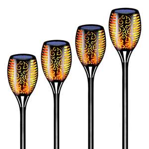 Sử dụng rộng rãi Chất lượng cao năng lượng mặt trời hoa đèn vườn ngoài trời 96led năng lượng mặt trời Tiki <span class=keywords><strong>Torch</strong></span> Led tiết kiệm năng lượng 80 ABS Luces solares - Product Image 3