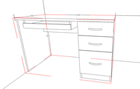 Bureau d'écriture moderne à 3 tiroirs, bureau d'ordinateur de bureau, long bureau d'étude en panneaux de bois modulaires, marque XCZ, modèle D10, usage commercial