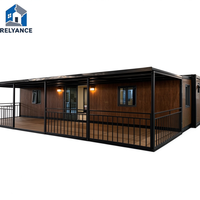Maison conteneur extensible RELYANCE, entièrement en acier, préfabriquée, mobile, pour hôtel, boutique moderne, villa, restaurant, 20ft/40ft