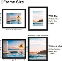 Cadre photo en bois MDF fait main, design moderne et épuré, écologique, formats A4, A5, A3, A2, vente en gros