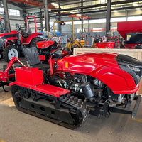 Tractor Agrícola de Alta Potencia 50/60/80/100/120HP Diésel con Orugas de Goma, Máquina Agrícola de Servicio Pesado con Bomba y Engranajes