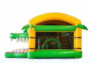 Cá Sấu <span class=keywords><strong>Inflatable</strong></span> Bouncer Air Trượt Nước Nhảy Bouncy Castle Thoát Nhà - Product Image 3