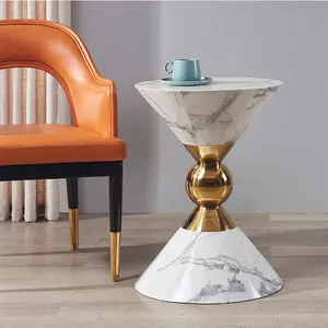 XINGTUO Marble Side Table Sofa Nordic Accent Tea End Furniture Luxury Gold Modern Bed Marble Coffee Side Table For Living Room