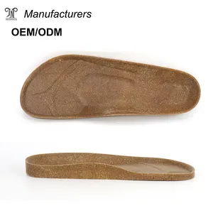 Manufacturer Factory Customize Soft Foot bed Arch Support Clog Birken Real Cork Rubble Sandal Sole