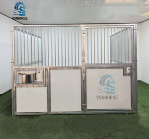 Écurie de chevaux préfabriquée mobile en acier galvanisé à chaud pour l'extérieur, écurie temporaire pour chevaux en HDPE avec toit en PVC - Product Image 2