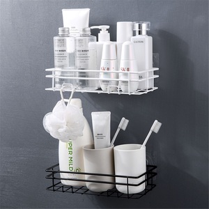 Zinc Alloy Corner Bathroom Racks Modern Hotel <b>Shower</b> Gel & Wash Baskets Punch-Free Standing <b>Storage</b> - Product Image 1