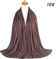 Hijab musulman en coton mercerisé en jersey côtelé Foulard tendance Épaule drapée Hijab musulman