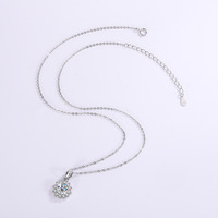 Nouveau Collier Moissanite en Argent Pur, Motif Tournesol, Luxe Léger et Polyvalent, Chaîne Ras du Cou